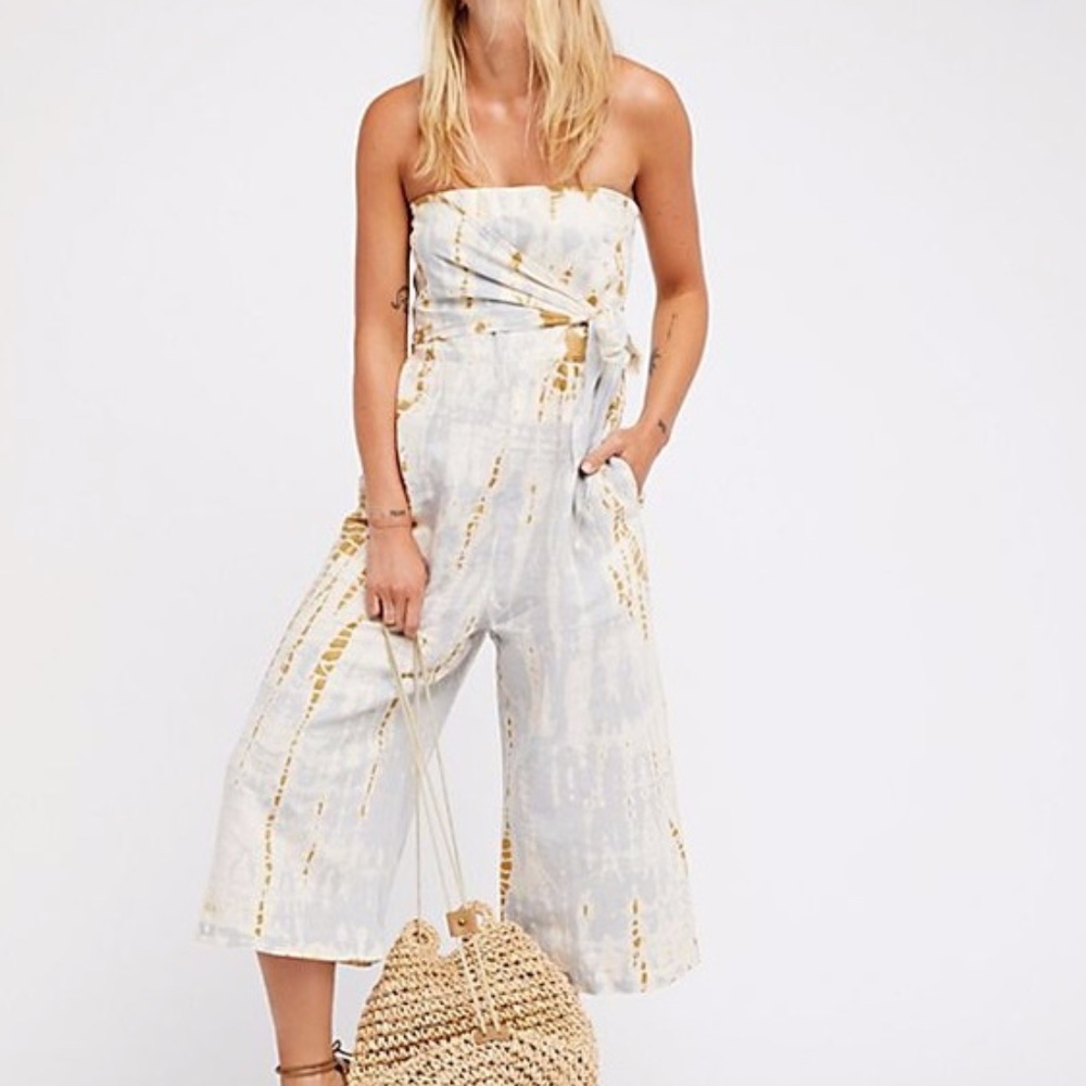 Free People X Lacausa Her strapless jumpsuit